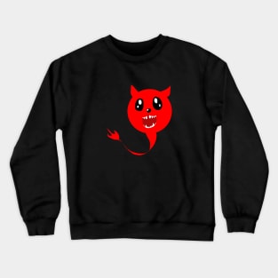 Cute red devil dog Crewneck Sweatshirt
